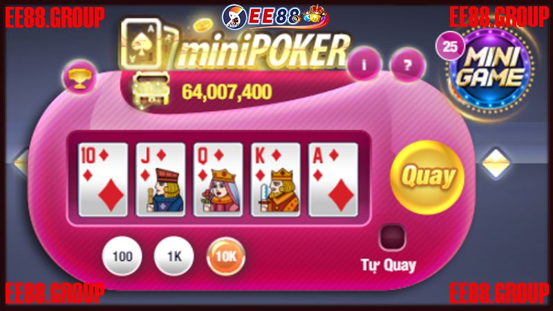 Mini Poker - Một game nổ hũ EE88 ăn tiền thưởng cực hay